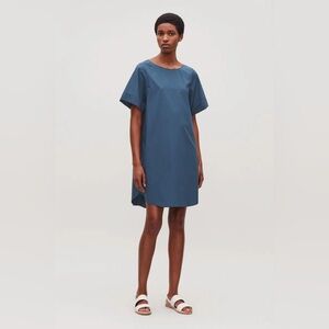 COS Minimalist Blue Dress Sz 34, 4 US
